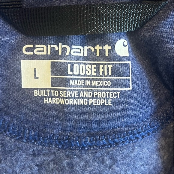 Carhartt Loose Fit Midweight Logo Sleeve Graphic Hooded Sweatshirt Size L - Picture 7 of 10